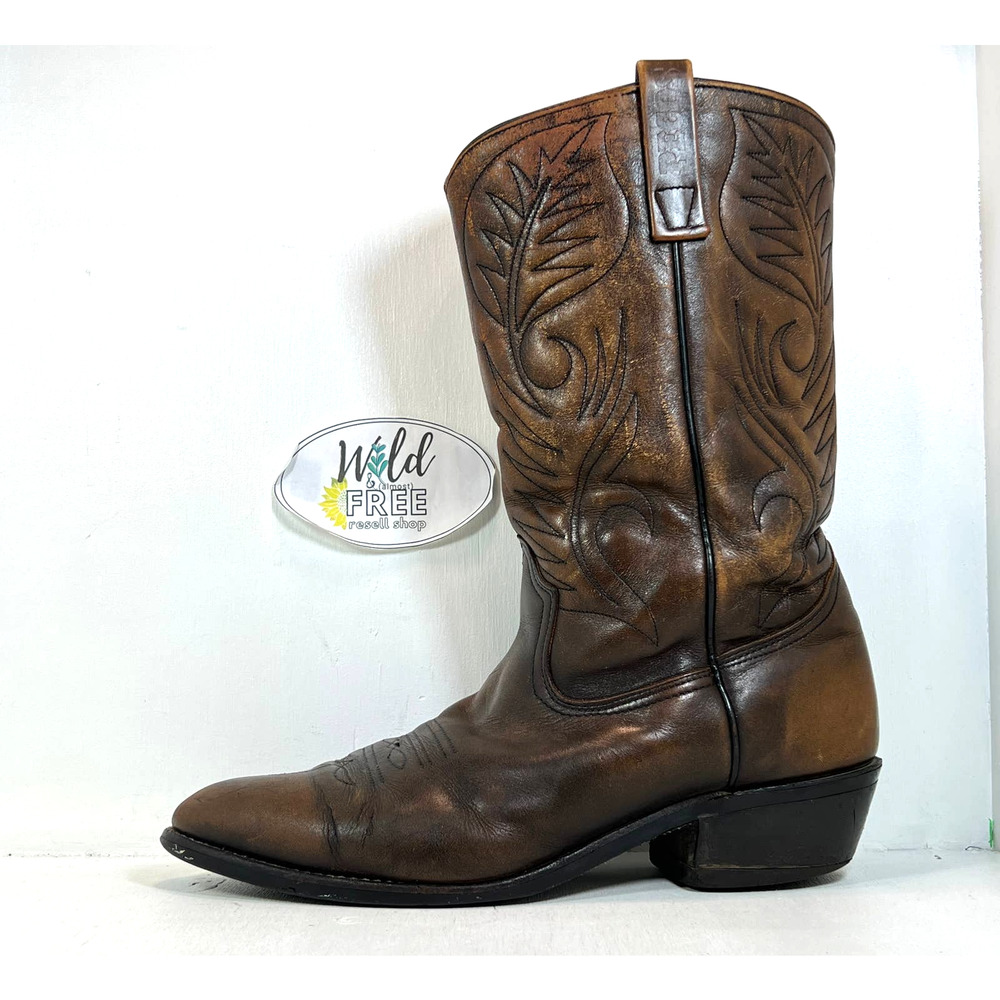 Red Wings Pecos Western Cowboy Boots- Men size 12- Brown Leather
